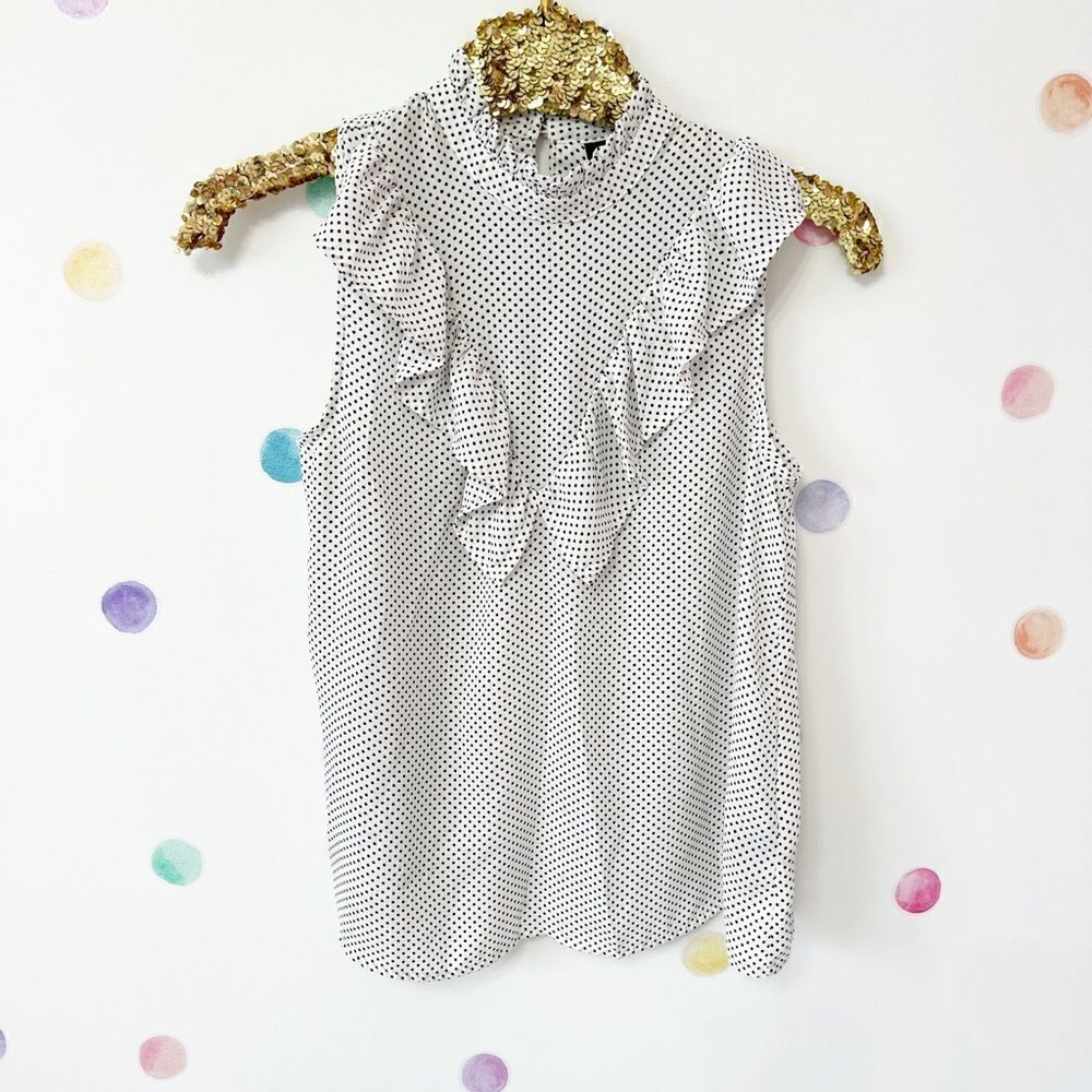 Black and white polka dot tank top